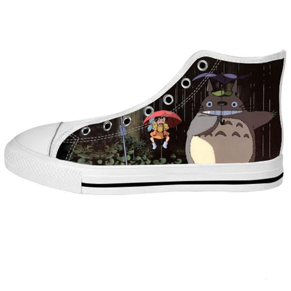 Totoro Umbrella Scene Shoes & Sneakers - Custom Totoro Canvas Shoes - TeeAmazing