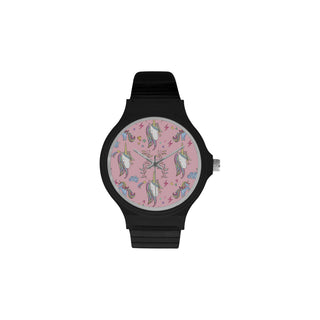 Unicorn Pattern V2 Unisex Round Plastic Watch - TeeAmazing