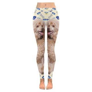 Poodle Dog Low Rise Leggings (Invisible Stitch) (Model L05) - TeeAmazing