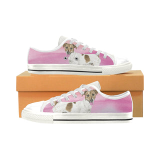 Jack Russell Terrier Water Colour No.1 White Men's Classic Canvas Shoes - TeeAmazing