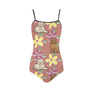 Labradoodle Flower Strap Swimsuit ( Model S05) - TeeAmazing