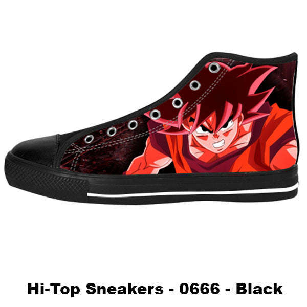 Super Saiyan God Shoes & Sneakers - Custom Dragonball Canvas Shoes - TeeAmazing