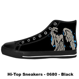 Weeping Angel Shoes & Sneakers - Custom Doctor Who Canvas Shoes - TeeAmazing
