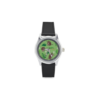 Constrictor Pattern Kid's Stainless Steel Leather Strap Watch - TeeAmazing