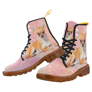 Chihuahua Lover Black Boots For Men - TeeAmazing