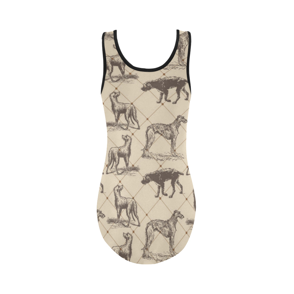 Scottish Deerhounds Vest One Piece Swimsuit - TeeAmazing