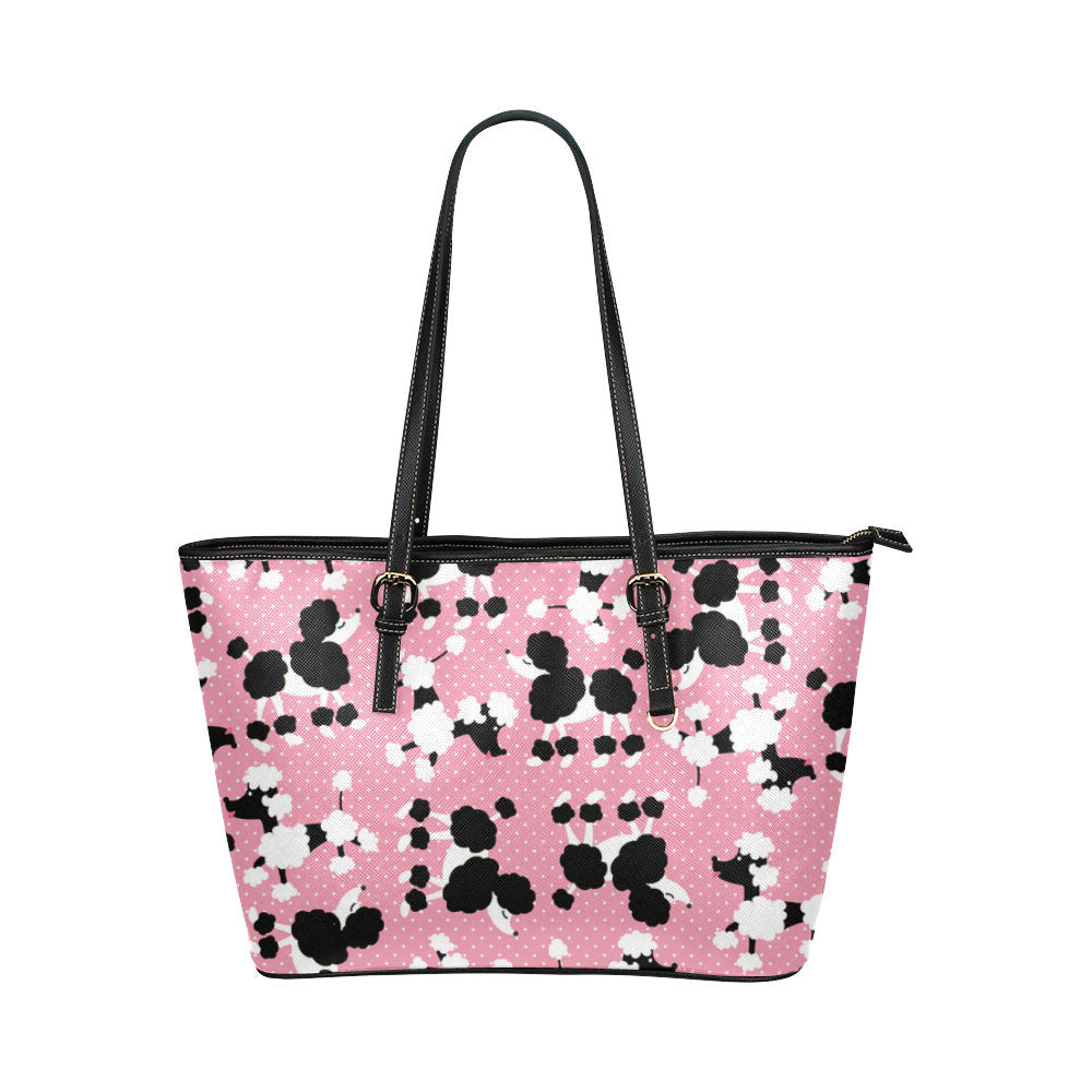 Poodle Leather Tote Bags - Poodle Bags - TeeAmazing