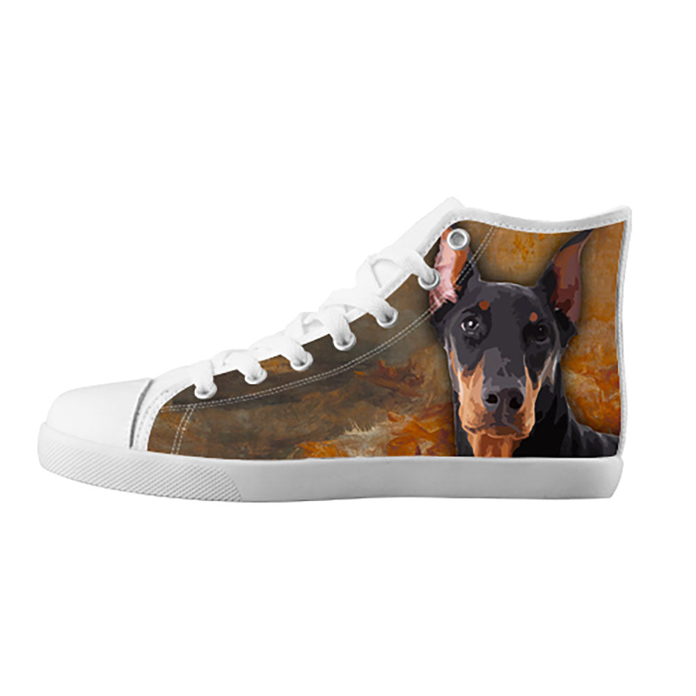 Doberman Pinscher Shoes & Sneakers - Custom Doberman Pinscher Canvas Shoes - TeeAmazing