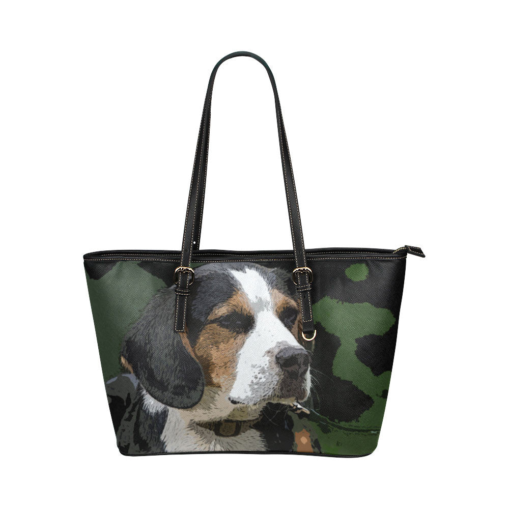 Beagle Leather Tote Bags - Beagle Bags - TeeAmazing