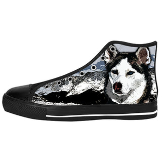 Siberian Husky Shoes & Sneakers - Custom Siberian Husky Canvas Shoes - TeeAmazing