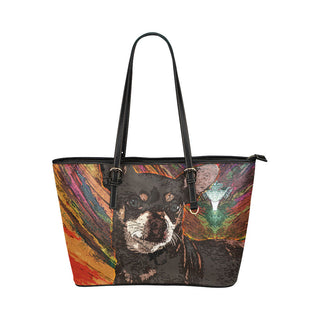 Chihuahua Leather Tote Bags - Chihuahua Bags - TeeAmazing