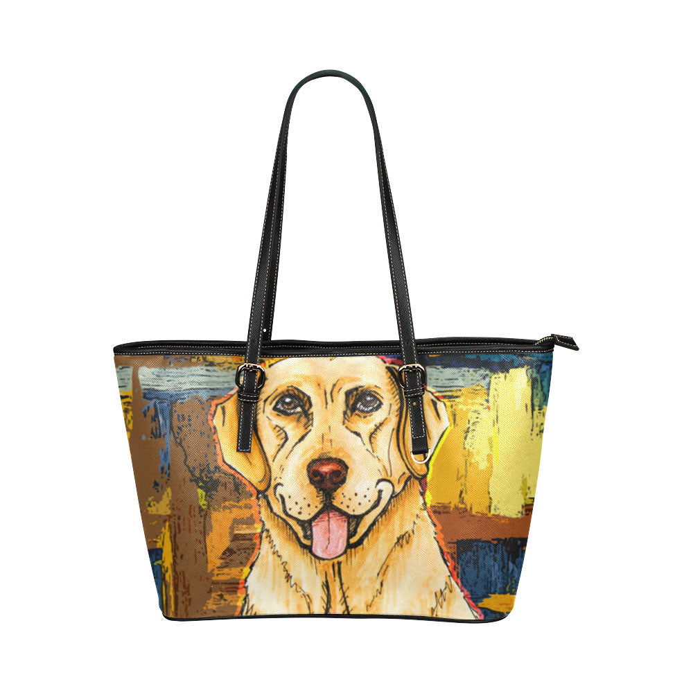 Labrador Retriever Dog Leather Tote Bags - Labrador Retriever Bags - TeeAmazing