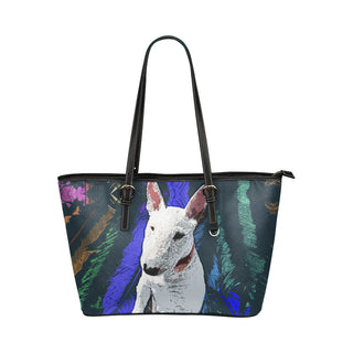 Bull Terrier Leather Tote Bags - Bull Terrier Bags - TeeAmazing