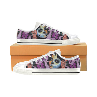 Sugar Skull Candy V1 White Women's Classic Canvas Shoes - TeeAmazing