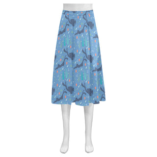 Scuba Diving Pattern Mnemosyne Women's Crepe Skirt - TeeAmazing