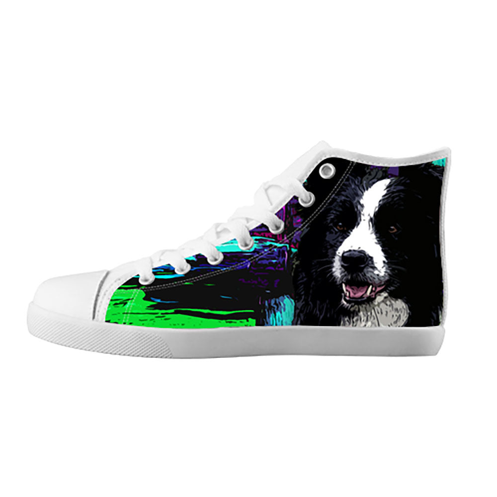 Border Collie Shoes & Sneakers - Custom Border Collie Canvas Shoes - TeeAmazing