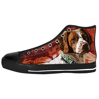 Brittany Spaniel Shoes & Sneakers - Custom Brittany Spaniel Canvas Shoes - TeeAmazing