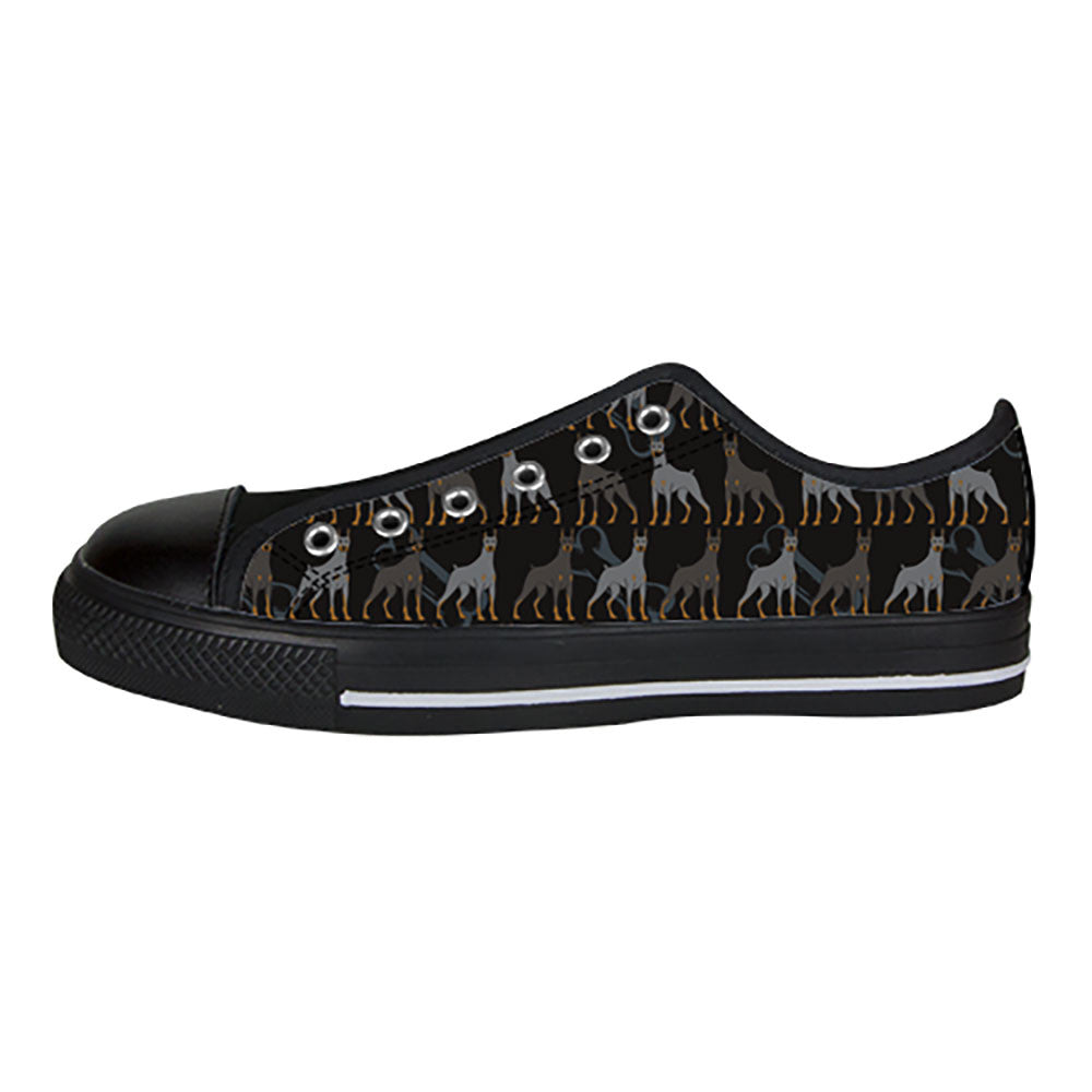 Doberman Pinscher Dogs Shoes & Sneakers - Custom Doberman Pinscher Canvas Shoes - TeeAmazing