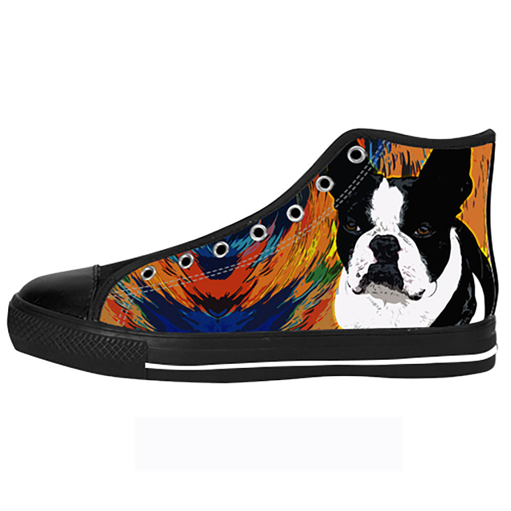 Boston Terrier Shoes & Sneakers - Custom Boston Terrier Canvas Shoes - TeeAmazing