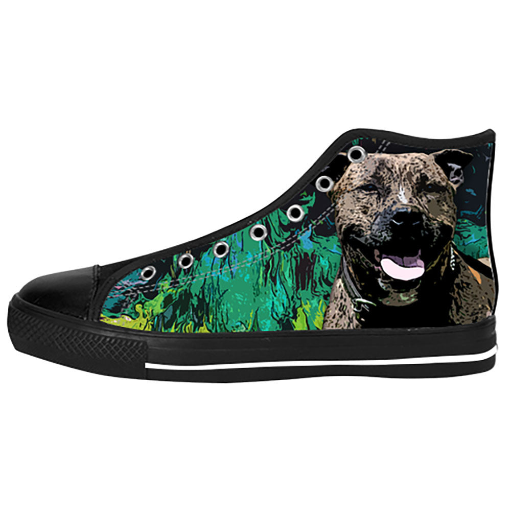 Staffordshire Bull Terrier Shoes & Sneakers - Custom Staffordshire Bull Terrier Canvas Shoes - TeeAmazing
