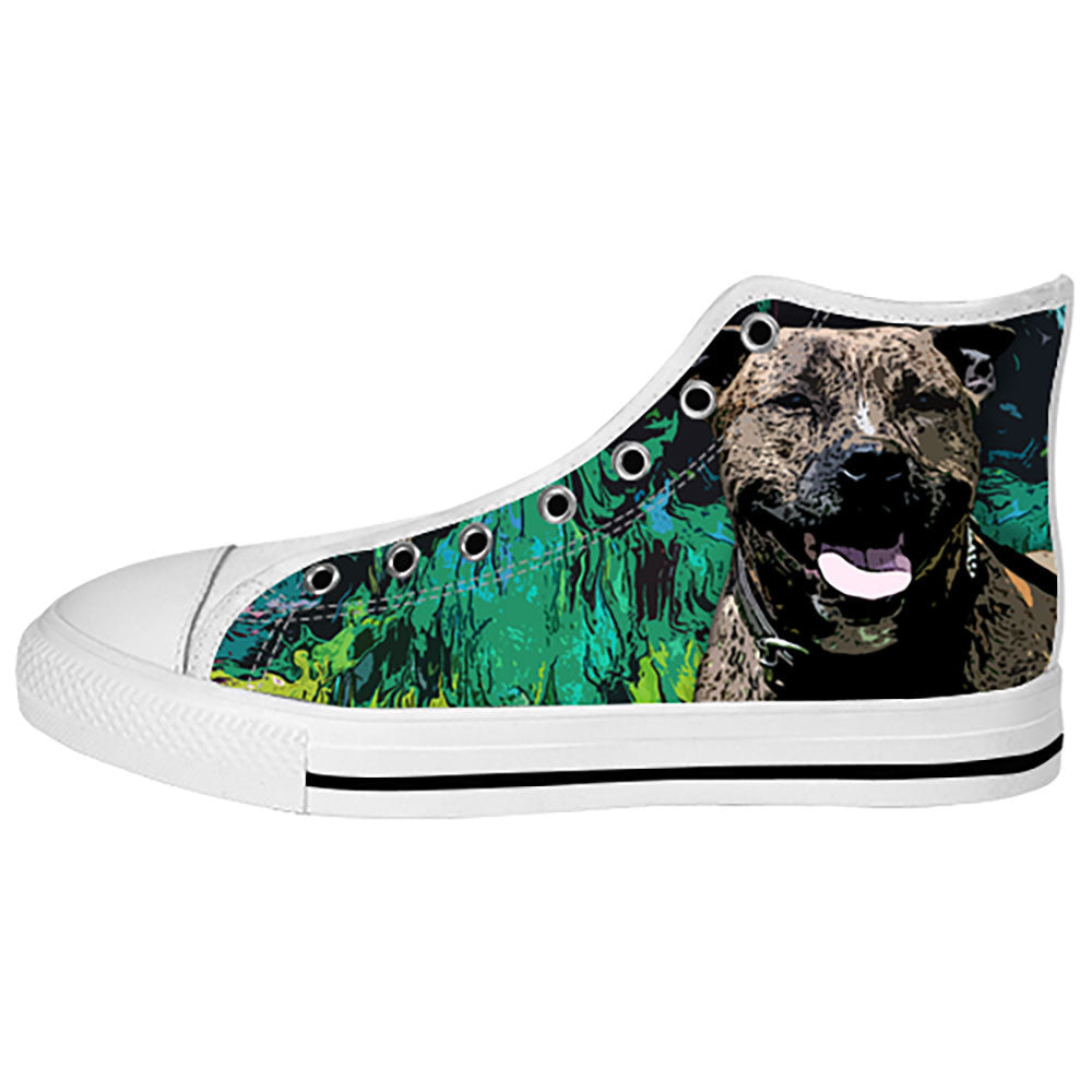Staffordshire Bull Terrier Shoes & Sneakers - Custom Staffordshire Bull Terrier Canvas Shoes - TeeAmazing