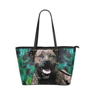 Staffordshire Bull Terrier Leather Tote Bags - Staffordshire Bull Terrier Bags - TeeAmazing