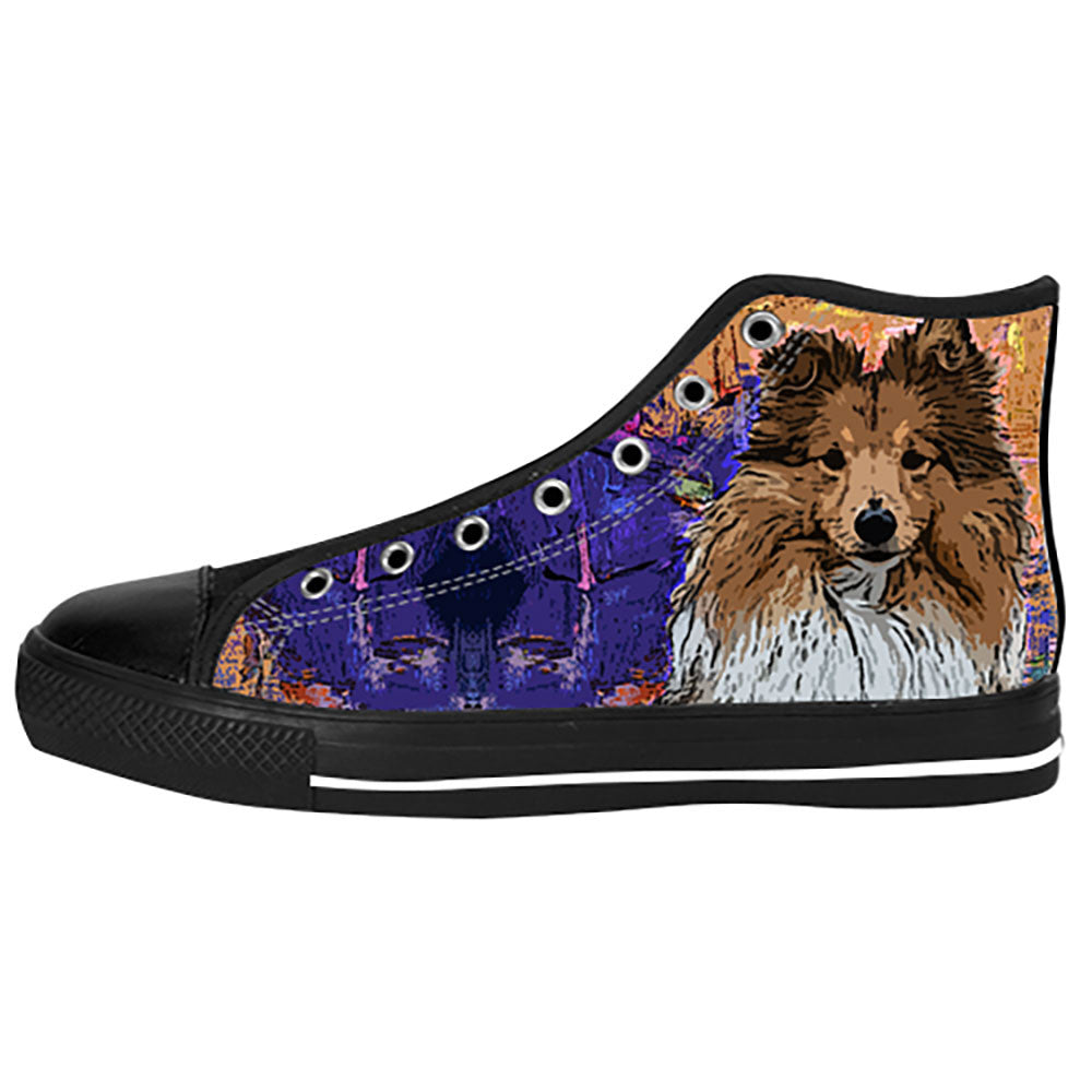 Shetland Sheepdog Shoes & Sneakers - Custom Shetland Sheepdog Canvas Shoes - TeeAmazing