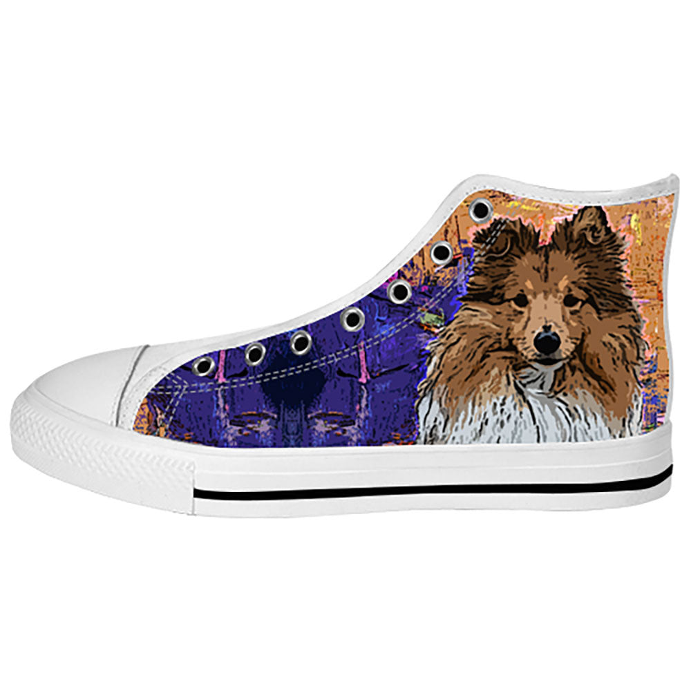 Shetland Sheepdog Shoes & Sneakers - Custom Shetland Sheepdog Canvas Shoes - TeeAmazing
