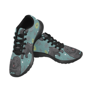 Bouviers Flower Black Sneakers for Women - TeeAmazing