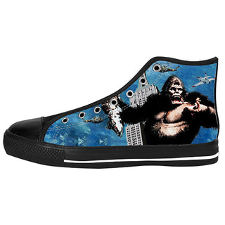 King Kong Shoes & Sneakers - Custom King Kong Canvas Shoes - TeeAmazing