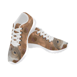 Squirrel White Sneakers Size 13-15 for Men - TeeAmazing