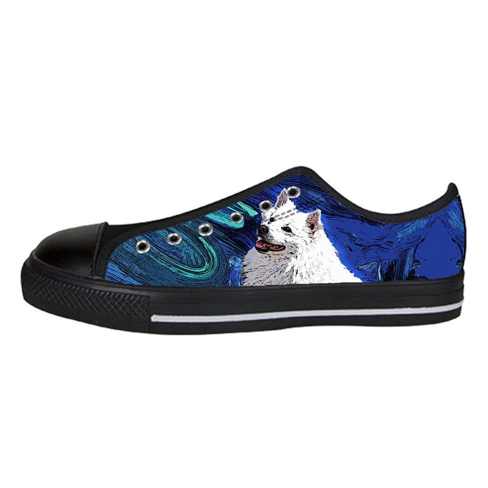American Eskimo Dog Shoes & Sneakers - Custom American Eskimo Dog Canvas Shoes - TeeAmazing
