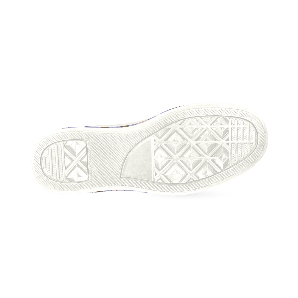 Basset Hound Pattern White Women's Classic Canvas Shoes - TeeAmazing