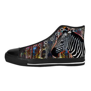 Zebra Shoes & Sneakers - Custom Zebra Canvas Shoes - TeeAmazing