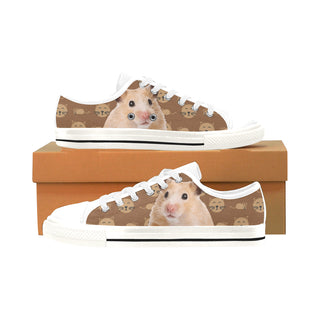 Hamster White Men's Classic Canvas Shoes/Large Size - TeeAmazing