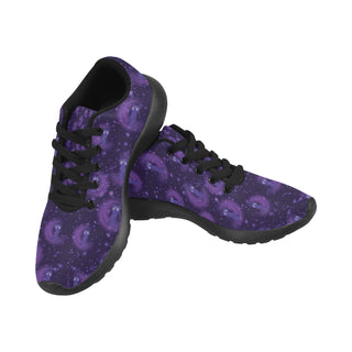 Luna Pattern Black Sneakers for Women - TeeAmazing