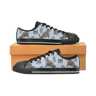 American Shorthair Black Canvas Women's Shoes/Large Size - TeeAmazing