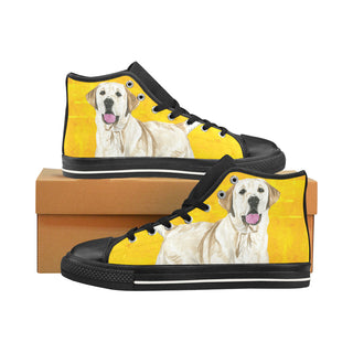 Labrador Retriever Water Colour No.1 Black Men’s Classic High Top Canvas Shoes /Large Size - TeeAmazing