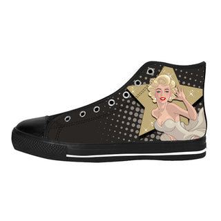Marilyn The Star Shoes & Sneakers - Custom Marilyn Monroe Canvas Shoes - TeeAmazing