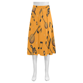 Banjo Mnemosyne Women's Crepe Skirt (Model D16) - TeeAmazing