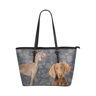 Weimaraner Lover Leather Tote Bag/Small - TeeAmazing