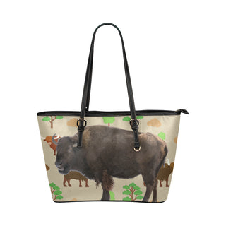 Bison Leather Tote Bag/Small - TeeAmazing