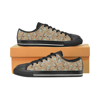 Whippet Black Women's Classic Canvas Shoes - TeeAmazing