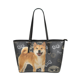 Shiba Inu Dog Leather Tote Bag/Small - TeeAmazing