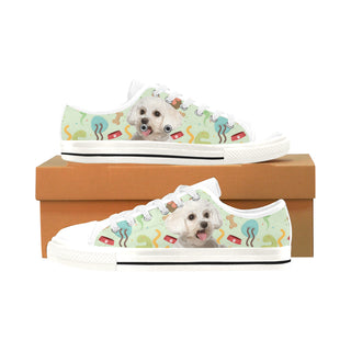 Maltipoo White Men's Classic Canvas Shoes/Large Size - TeeAmazing