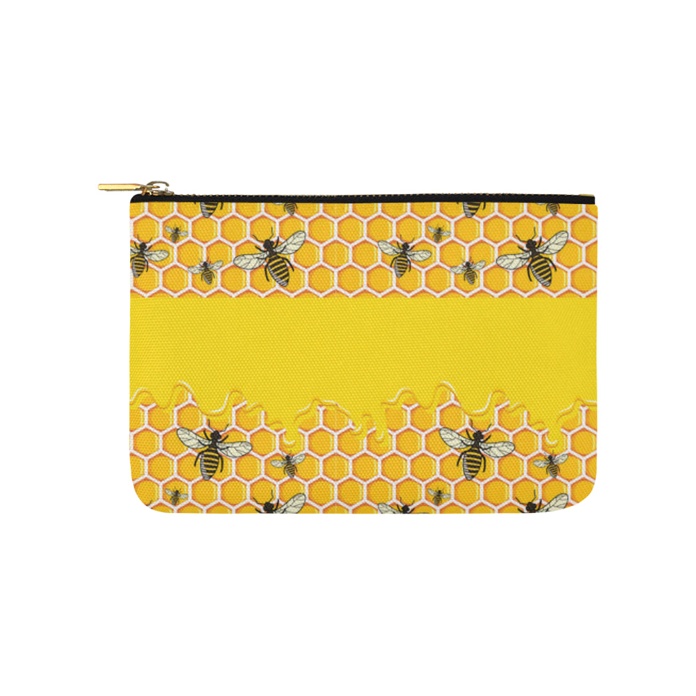 Bee Pattern Carry-All Pouch 9.5x6 - TeeAmazing
