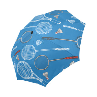 Badminton Pattern Auto-Foldable Umbrella - TeeAmazing