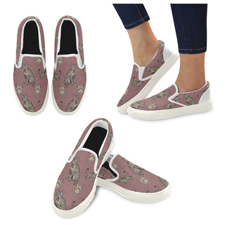 California Spangled White Women's Slip-on Canvas Shoes - TeeAmazing
