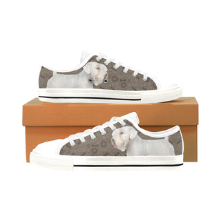 Sealyham Terrier Dog White Men's Classic Canvas Shoes/Large Size - TeeAmazing