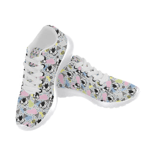 American Staffordshire Terrier Pattern White Sneakers for Women - TeeAmazing